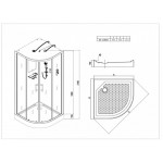 Душевая кабина Esbano ES-90CR/100CR/110CR с LED освещением